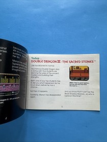 Double Dragon III 3 Folleto de instrucciones manual solo SIN carrito NES Nintendo limpio