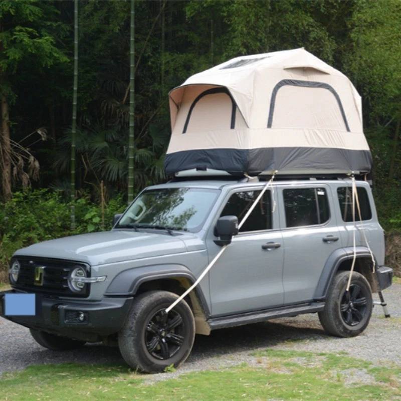 1-3 People Car Rooftop Tent Inflatable Roof Top Camping Tent w/ Ladder & Pump - Image 4 of 4