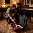 Electric Bass Guitar Hardshell Case Wood Square Carrying Portable Waterproof Box — photo 9
