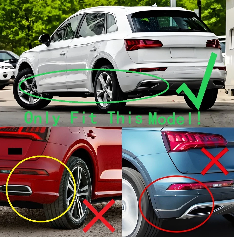 Mud Flaps Splash Guard Mudguards Fender For 2018-2024 Audi Q5 Set of 4 - Imagem 2 de 3