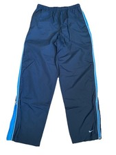 Vintage Y2K Nike Track Pants Men Blue Stripe Baggy Red Size Small Silver Tag