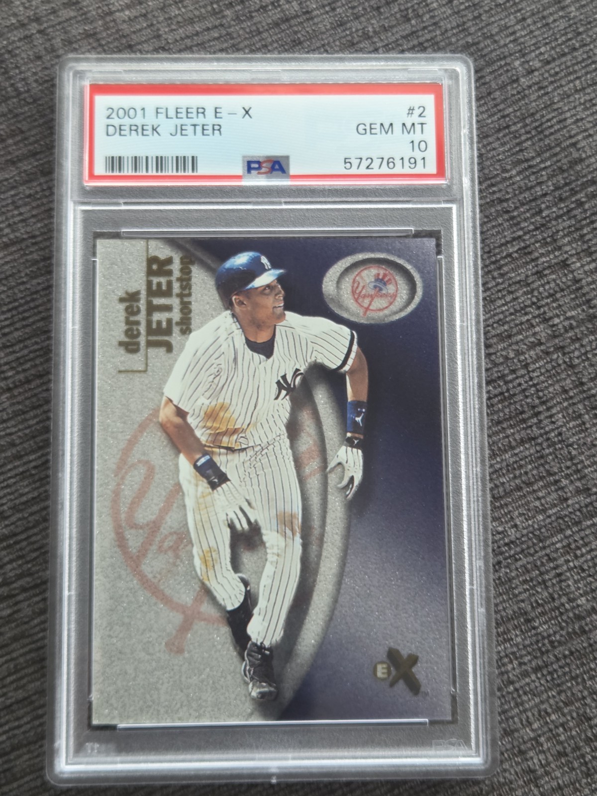 2001 Fleer E-X - Derek Jeter #2 PSA 10. Pop 79