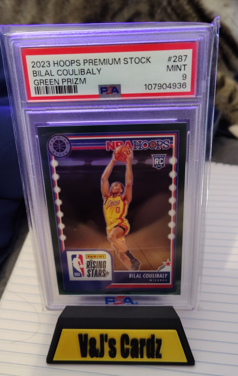 2023-24 Panini Nba Hoops Premium Stock - Rising Stars Bilal Coulibaly Green /75