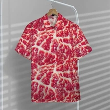 3D Raw Meat Hawaii Shirt