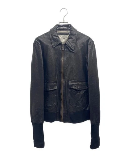 AVIREX x COLLECTION PRIVEE Lambskin Leather Jacket Men's Size 48 Dark Brown - product listing photo