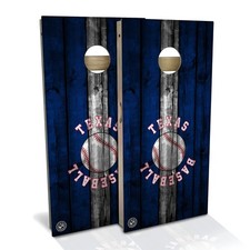 Texas Baseball Cornhole Boards Skip's Garage Portable Backyard Game Set