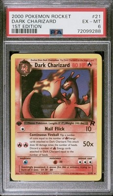 Pokémon Dark Charizard 21/82 Team Rocket 1st Edition Rare PSA 6
