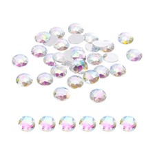 50Pcs Flat Back Round Rhinestones 12mm SS45 Starry Sky Crystal Rhinestones