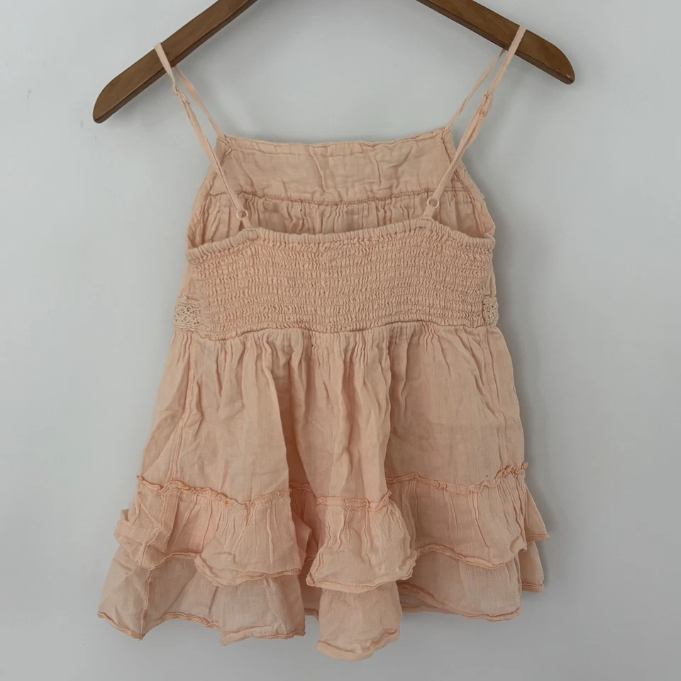 Vintage Y2K Mudd Cami Babydoll Tank Top Junior Women Medium M Pink Lace Trim - Image 3 of 4