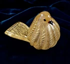 Murano glass Gold Flecked Bird Glass Sculpture 3" pigeon, dove, vintage unmarked