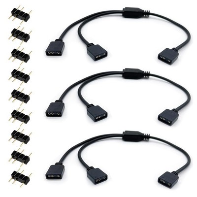 3Pack 5V 3Pin ARGB 1 to 2 Female to Female ARGB Cables, 1to2 Addressable RGB ...