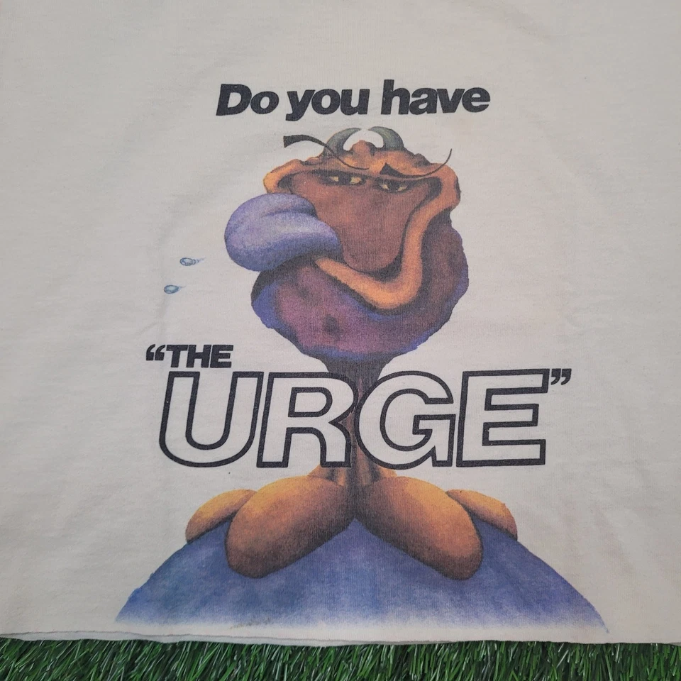 Camiseta corta vintage años 80 "The Urge" humor travieso para mujer mediana recortada muscular Foto 2 de 4