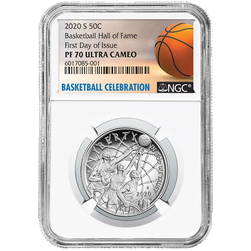 2020-S Proof 50c Basketball Hall of Fame Half Dollar NGC PF70UC FDI Basketbal...