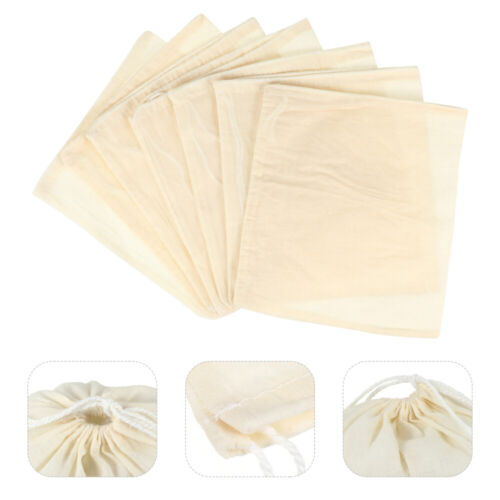 7 Pcs Pure Cotton Bag Reusable Filter Spice Sachet Bags for Cooking