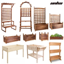 Small Medium Large Planter Box Vegetable Herb Flower Elevated Raised Garden Bed