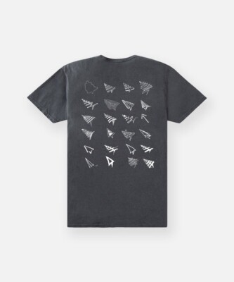 PAPER PLANES    WASHED BLACK  PROCESS SKETCHED  TEE SIZE  2XL   NEW RELEASE