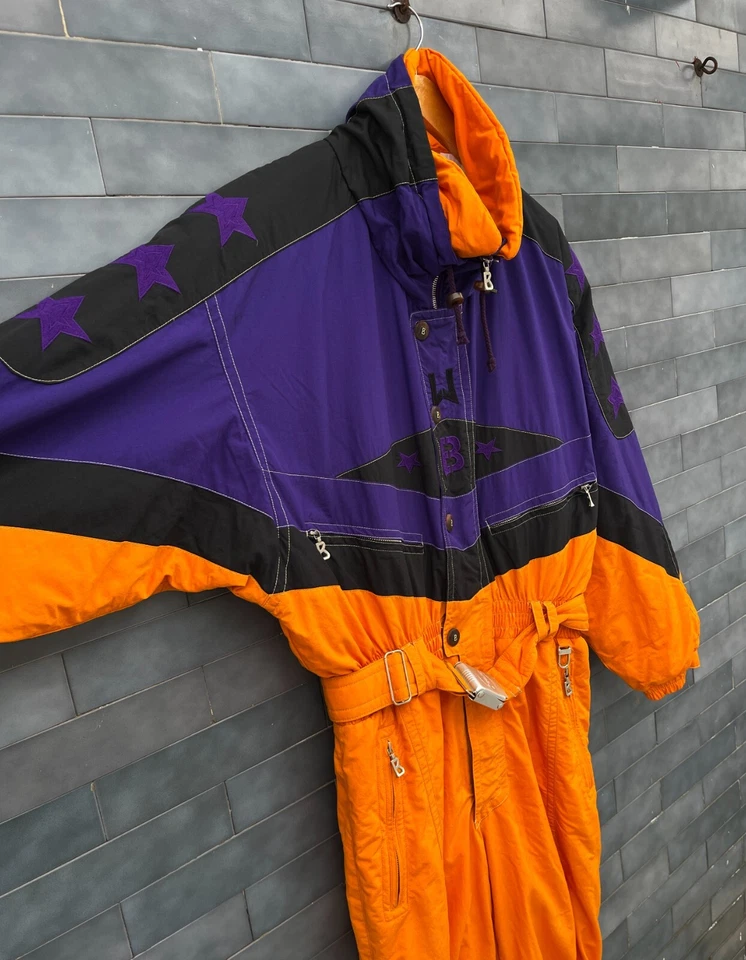 Stunning Rare Vintage BOGNER WB Stars Embroidered Ski Suit Colored Size 48 / M - Image 4 of 4