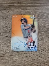 2021 Bowman Sterling Jake Vogel /75 On-Card Auto Orange Refractor Dodgers
