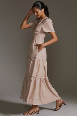 Anthropologie The Somerset Maxi Dress Linen Edition Tiered Biege Tan Size XS NWT | eBay Anthropologie The Somerset Maxi Dress Linen Edition Tiered Biege Tan Size XS NWT | eBay