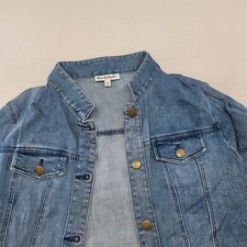 Northstyle Casual Button Up Long Sleeve Denim Jacket Womens Size Medium M Blue