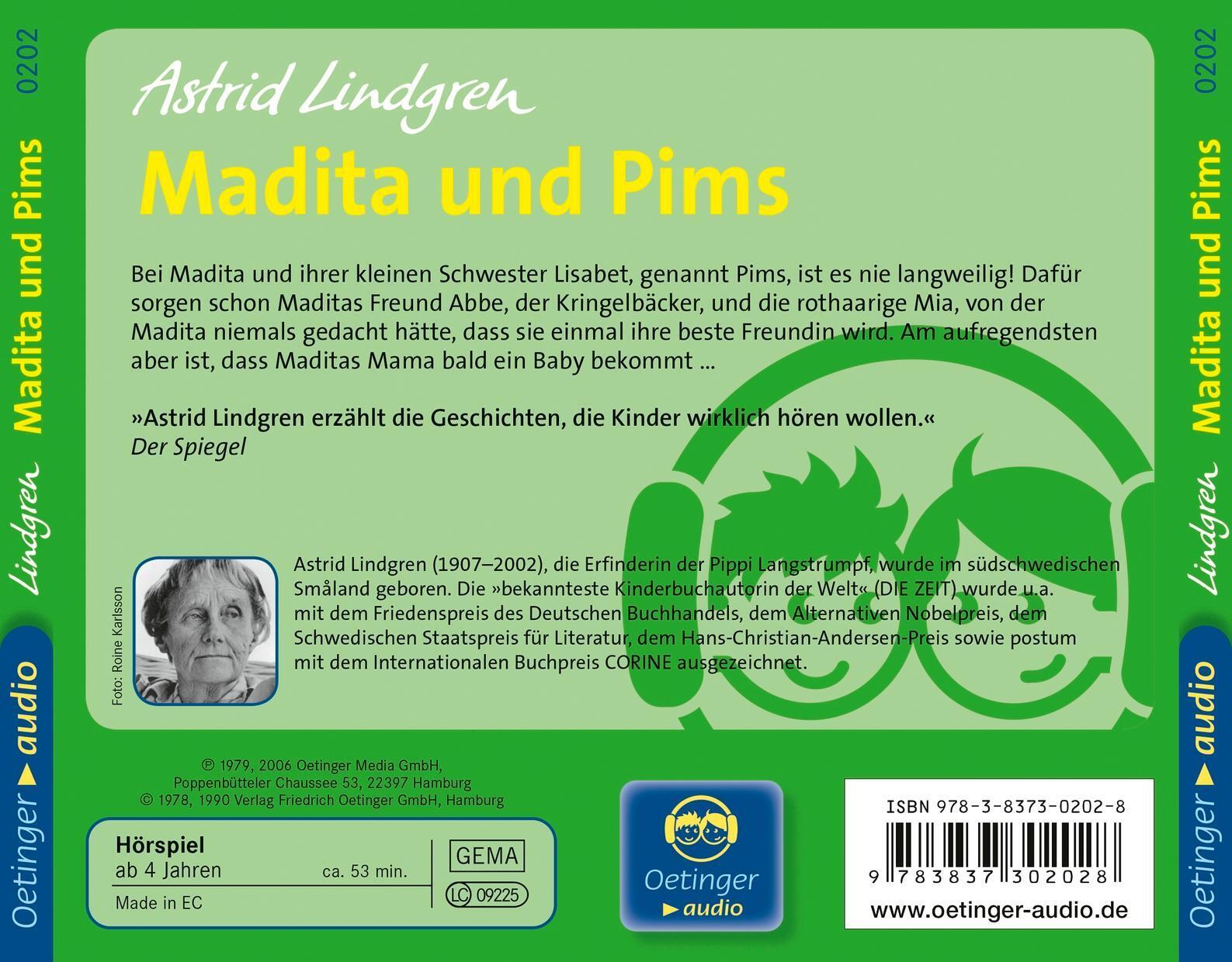 Thumbnail - Madita Und Pims. Cd | Astrid Lindgren | Audio-cd | Oetinger Audio | 52
