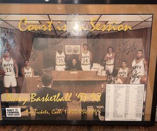 97-98 Navy Academy Midshipmen Men's Basketball Schedule Autographed Poster