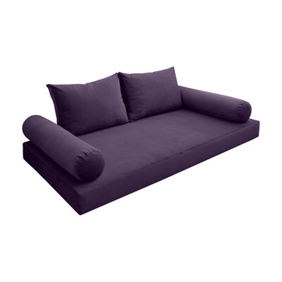 COVER ONLY Model V1 Full Velvet Knife Edge Indoor Daybed Mattress Cushion AD339