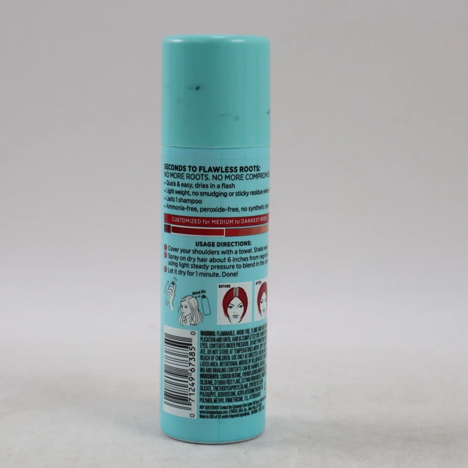 2 УПАКОВКИ L'Oreal Paris Magic Root Cover Up временный консилер спрей, яркий красный - Изображение 4 из 4