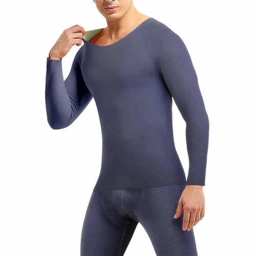 Herren Fleece Gefüttert Thermo Unterwäsche Set Warm Langarm Long Johns Oberteil & Unterteil - Bild 16 von 17