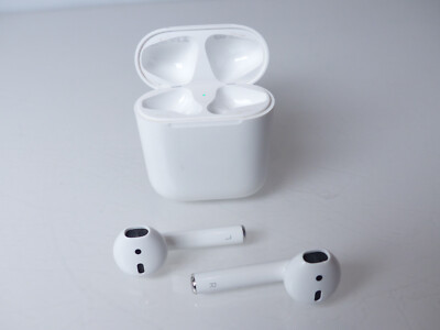 Apple AirPods 2. Generation Kopfhörer A2032 A2031 mit Ladecase A1602 #109