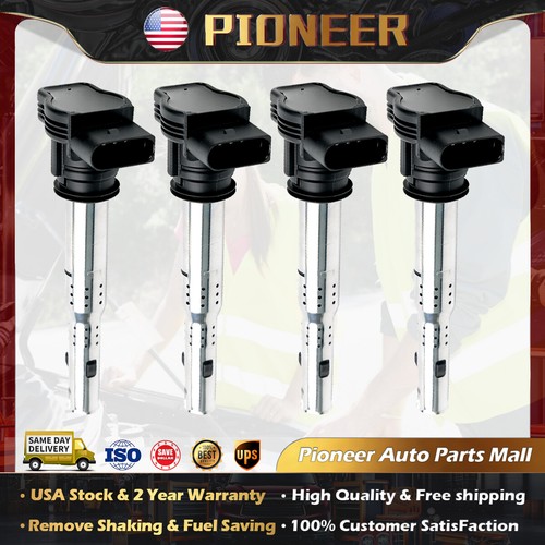 4X OEM Ignition Coil for Volkswagen Audi A3 A4 A5 A6 Q3 Q5 VW Beetle 2