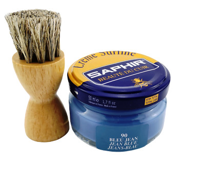Hebold Schuhpflegeset mit Saphir Creme Surfine und Tiegelbürste