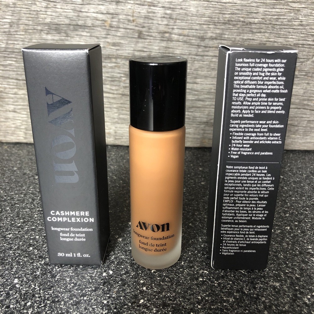 Avon Cashmere Complexion Longwear Foundation in Latte Cafe for Flawless Coverage Avon Cashmere Complexion Longwear Foundation in Latte Cafe for Flawless Coverage
