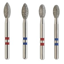 Zirconia Cutter Dental Diamond Burs FG Friction Grip Egg Football for High Speed