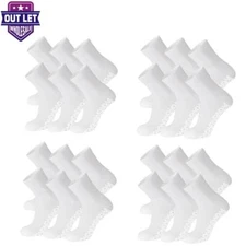 Wholesale Men's Non-Skid Diabetic Ankle Quarter Socks Loose Fit Top Non Binding