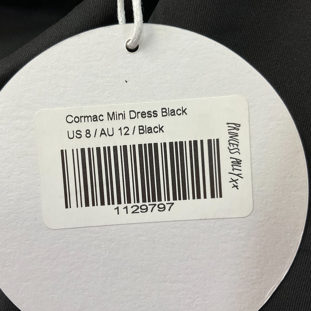 Princess Polly Cormac Mini Dress Womens Size 8 Black Asymmetric Shoulder  Straps