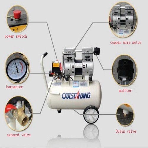 Air Pump Air Compressor Small Air Compressor Inflatable Oil-free Silent - Picture 2 of 8