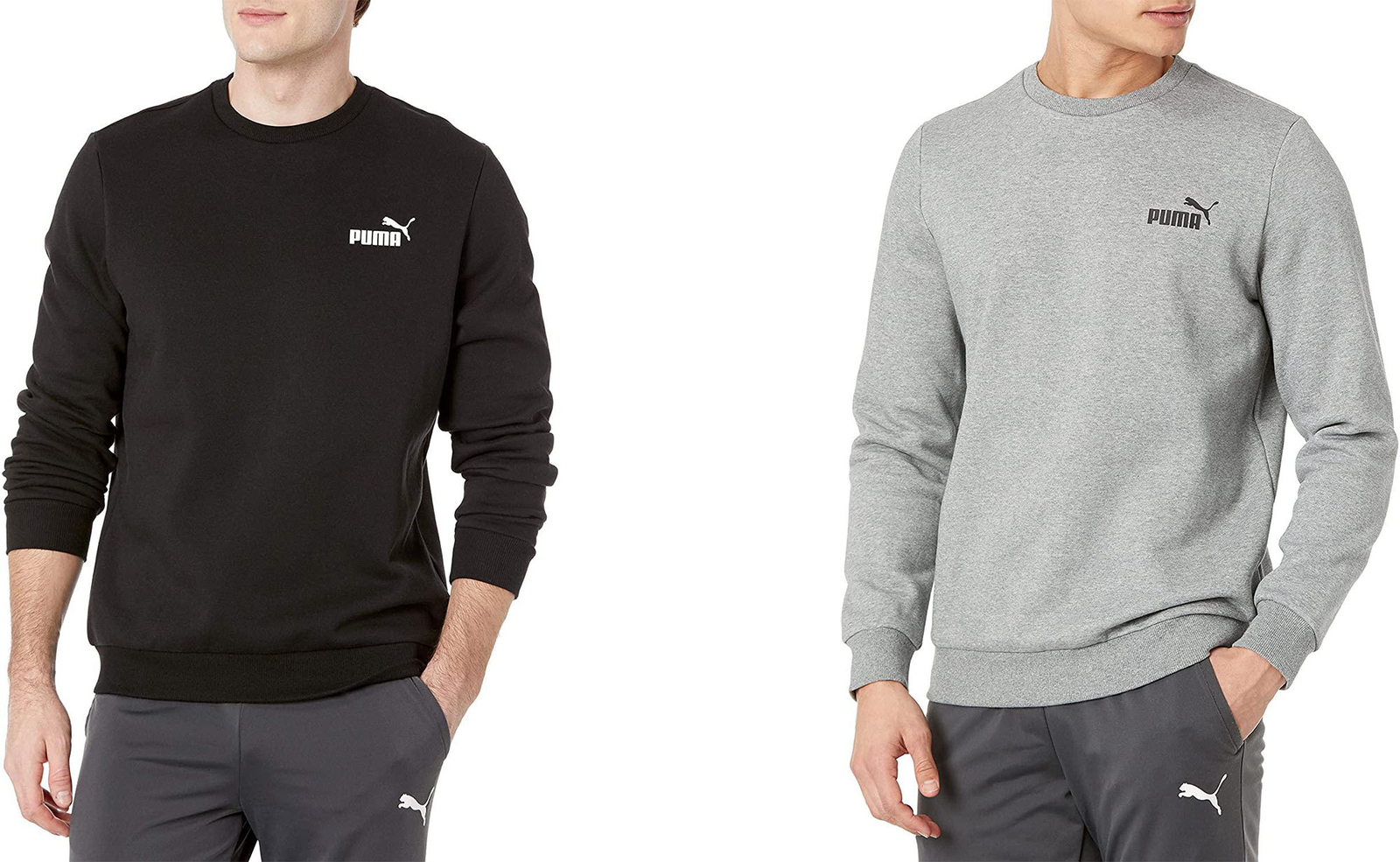 PUMA Men's Essentials Small Logo Fleece Crewneck Sweatshirt