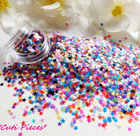 Nail Art Glitter *PearlyStar* Pearlized Matt Star Shapes Spangle Mix ...