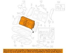 HONDA OEM 2003 Accord Rear Seat Components-Ce...
