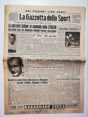 LA GAZZETTA DELLO SPORT 20/5/1949 Maggio 32° GIRO CICLISMO COPPI BARTALI