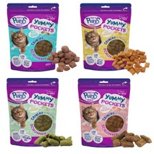 Tasty Purrs Drools Salmon Chicken Catnip Tuna Pillows Treat Food for Cat Kitten