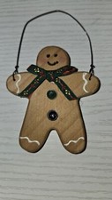 Wooden Gingerbread Man Christmas Ornament Decoration TB36