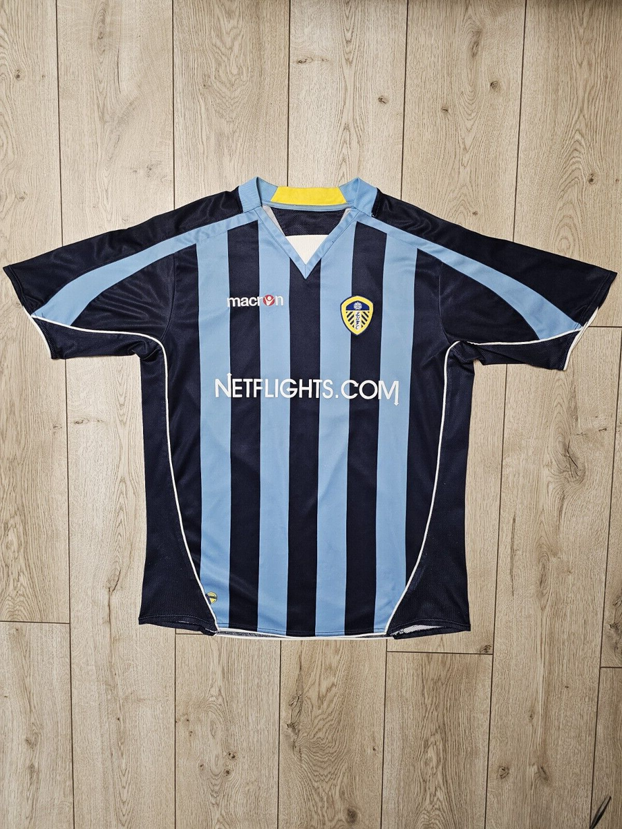 リーズ Leeds United Macron ユニフォーム LEEDS UNITED 2008 2009 AWAY FOOTBALL SHIRT SOCCER JERSEY RARE L/XL