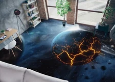 3D Planetary Energy K1536 Floor WallPaper Murals Wallpaper Mural Print Luna 2024