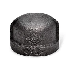 1/2" BLACK MALLEABLE IRON CAP fitting pipe npt