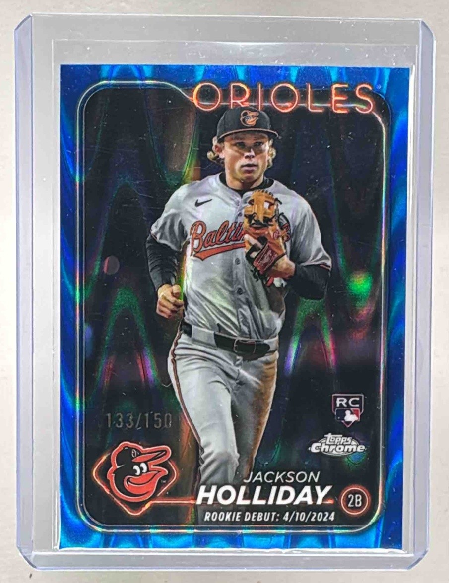 Jackson Holliday 2024 Topps Chrome Update #USC89 Blue RayWave Refractor RC /150