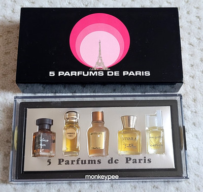 VTG NOS SEALED 5 PARFUMS de PARIS Miniature perfume gift set Balmain Givenchy