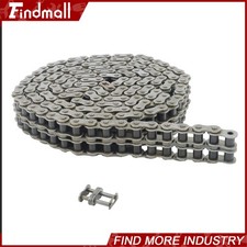 Findmall 60-2 Double Strand Duplex Roller Chain 10 Feet with 2 Connecting Link