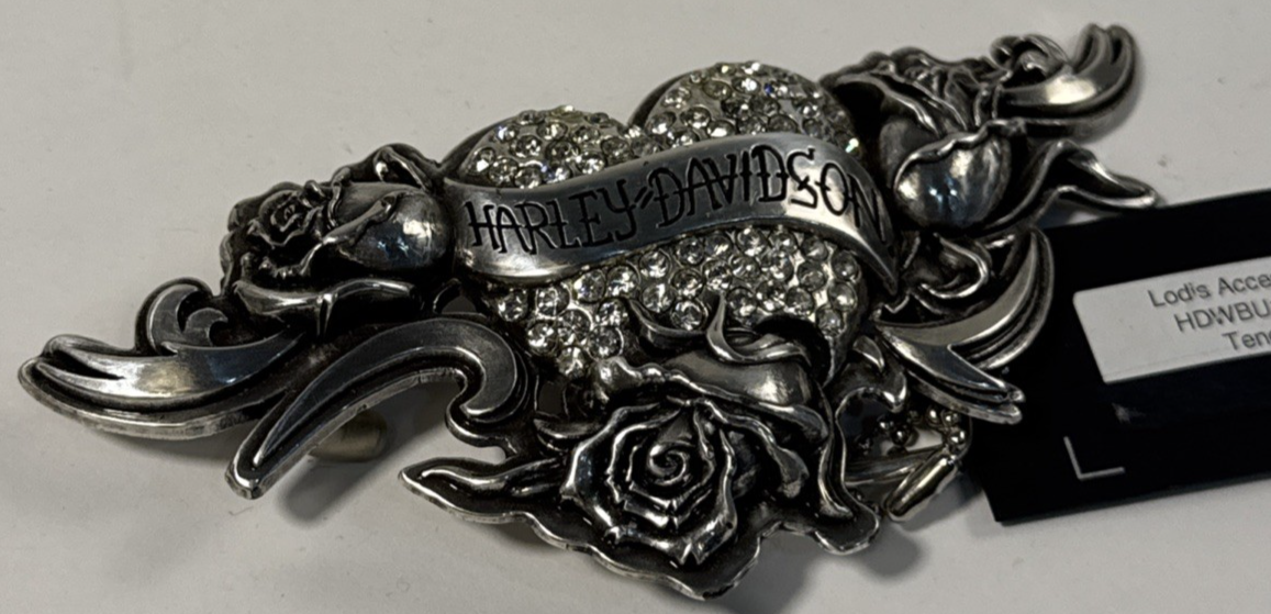 HARLEY DAVIDSON WOMENS BELT BUCKLE HDWBU10090-CRY TENDER HEART | eBay